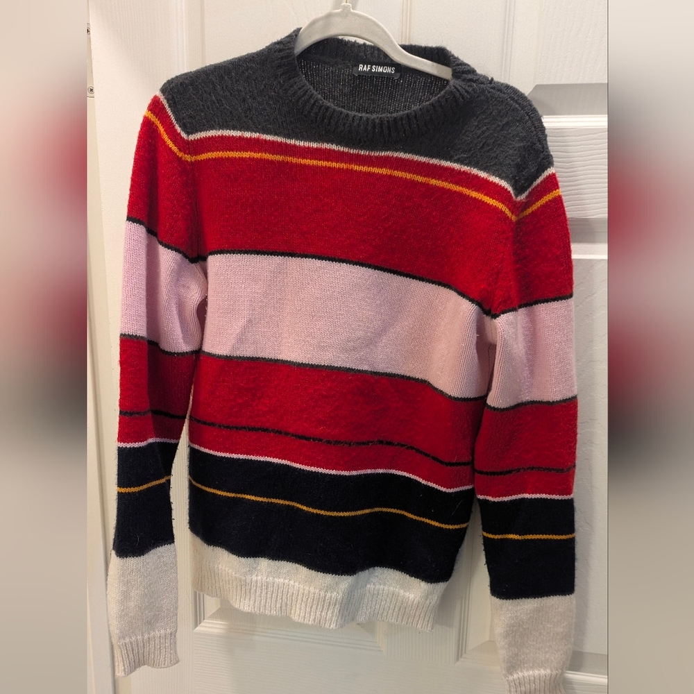 Raf Simons Multicolor Striped Crewneck Sweater - Picture 3 of 6